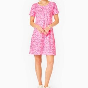 Lilly Pulitzer Cody Short Sleeve Dress NWT Small Pink Shandy Invest a Gator